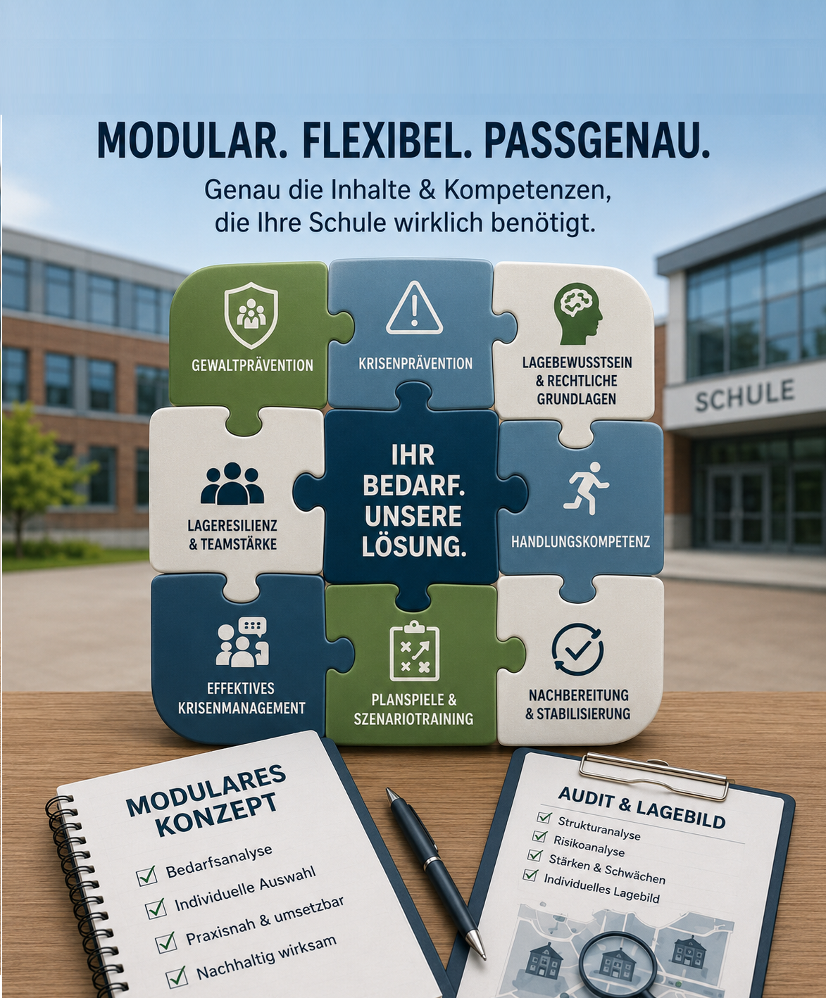 Modulares Konzept für schulische Krisenprävention und Amokprävention
